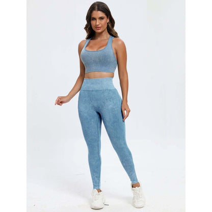 Scoop Neck Top and Pants Active Set