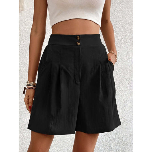 High Waist Shorts with Pockets