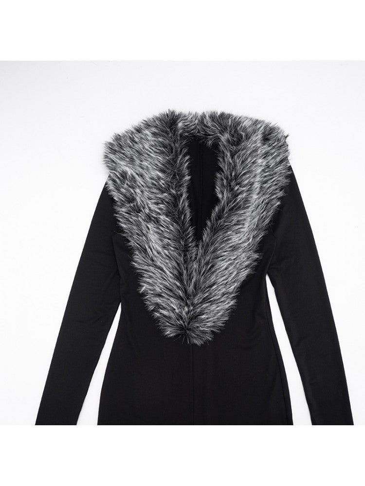 After Hours Fur Trim Capri Jumpsuit - Taydiane