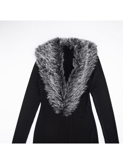 After Hours Fur Trim Capri Jumpsuit - Taydiane