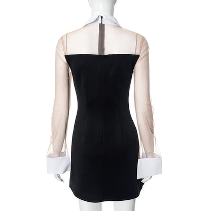 After Hours Illusion Mini Dress - Taydiane