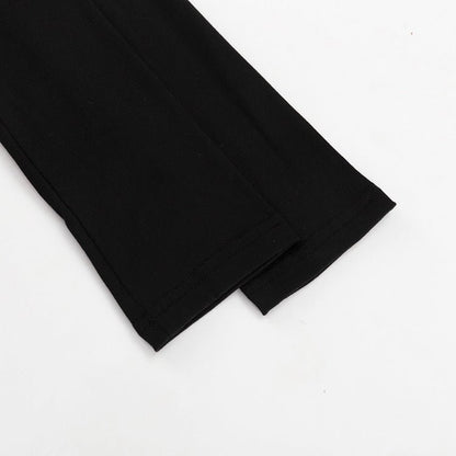 Asymmetric Dress Featuring A Round Neck And Long Sleeves. - TayDiane