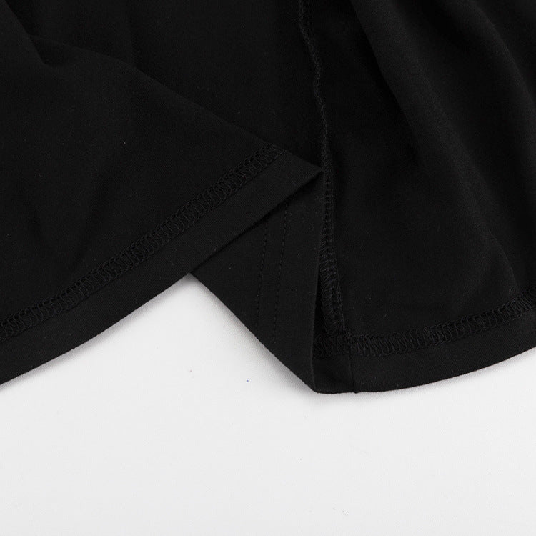 Asymmetric Dress Featuring A Round Neck And Long Sleeves. - TayDiane