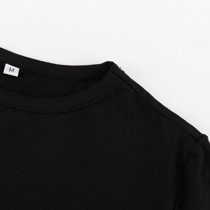 Asymmetric Dress Featuring A Round Neck And Long Sleeves. - TayDiane