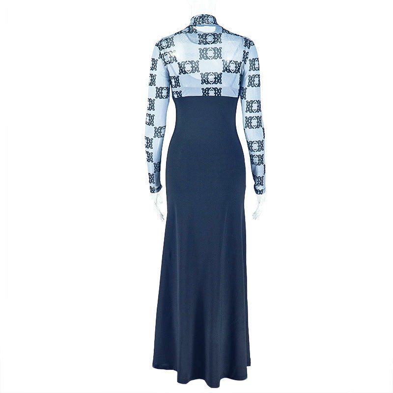 Asymmetric Long Sleeve Maxi Dress - TayDiane