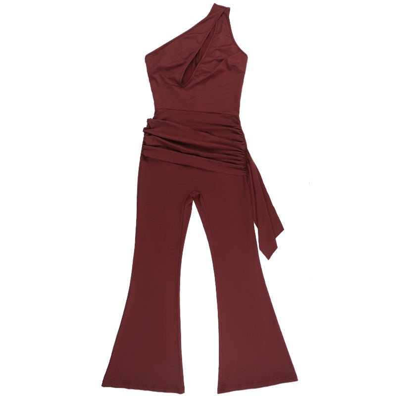 Asymmetric One - Shoulder Jumpsuit - TayDiane