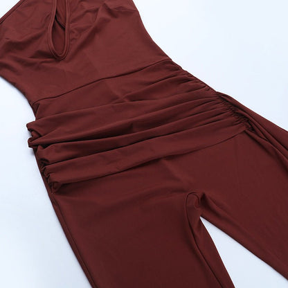 Asymmetric One - Shoulder Jumpsuit - TayDiane