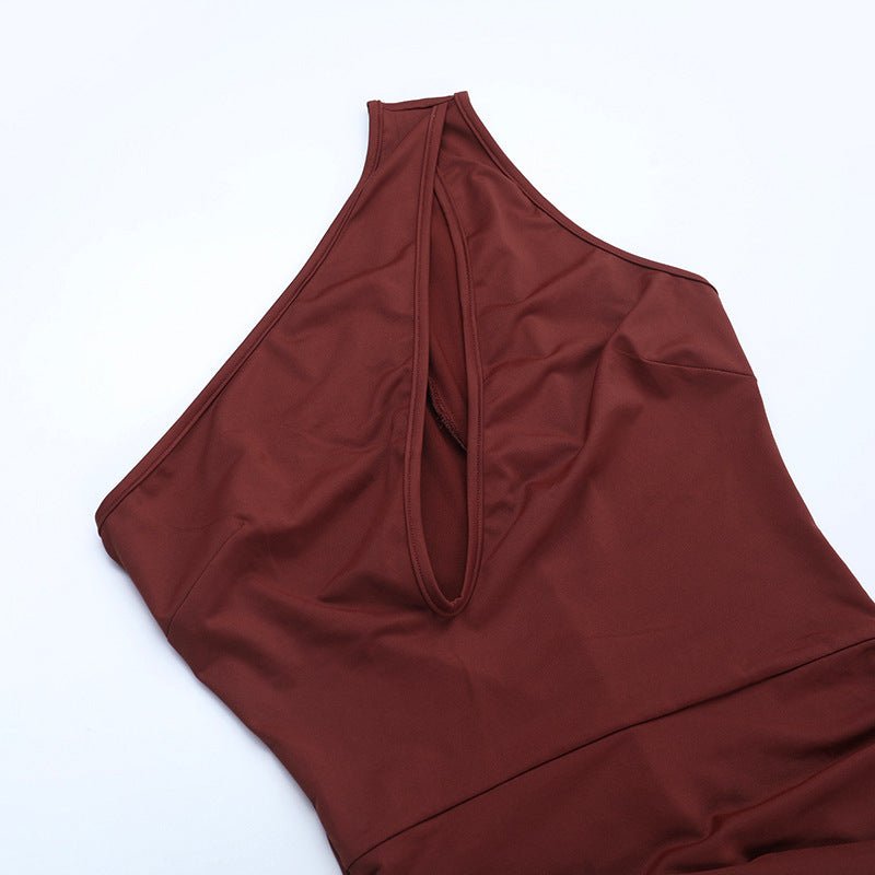 Asymmetric One - Shoulder Jumpsuit - TayDiane