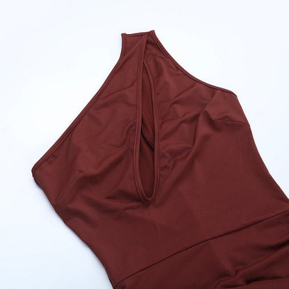 Asymmetric One - Shoulder Jumpsuit - TayDiane