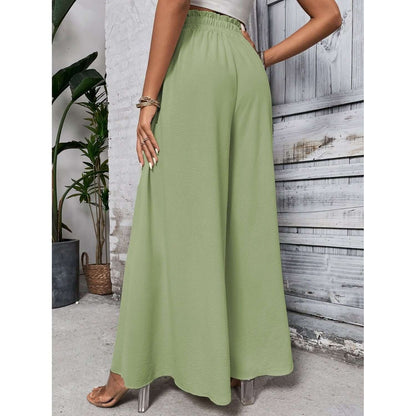 Tied High Waist Wide Leg Pants