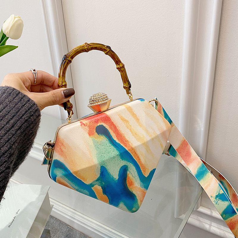 Bamboo - Handle Acrylic Box Bag - TayDiane