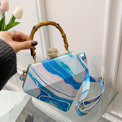 Bamboo - Handle Acrylic Box Bag - TayDiane