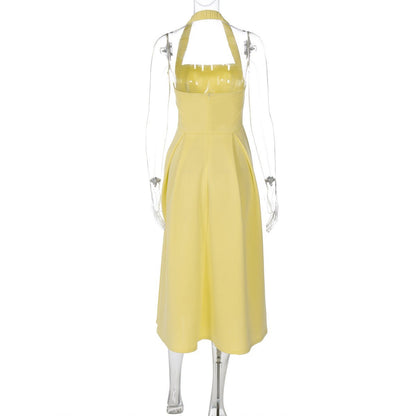 Best Seller in Women Clothing Summer Sexy High Waist Halter Tube Top Dress Women - Taydiane