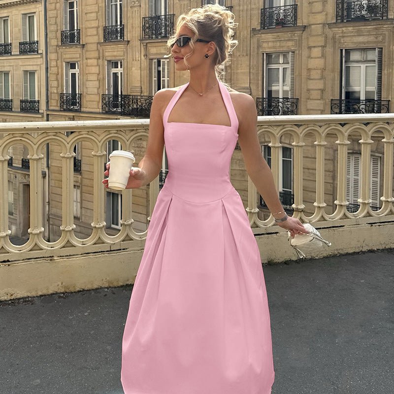 Best Seller in Women Clothing Summer Sexy High Waist Halter Tube Top Dress Women - Taydiane