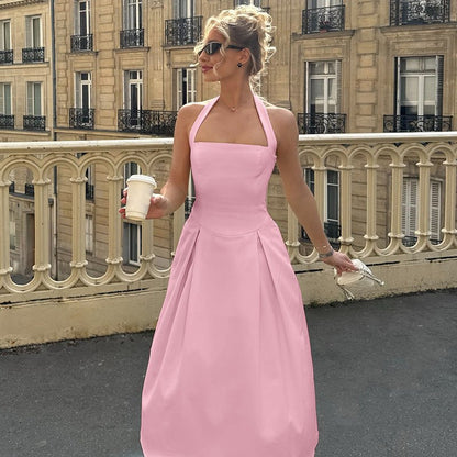 Best Seller in Women Clothing Summer Sexy High Waist Halter Tube Top Dress Women - Taydiane