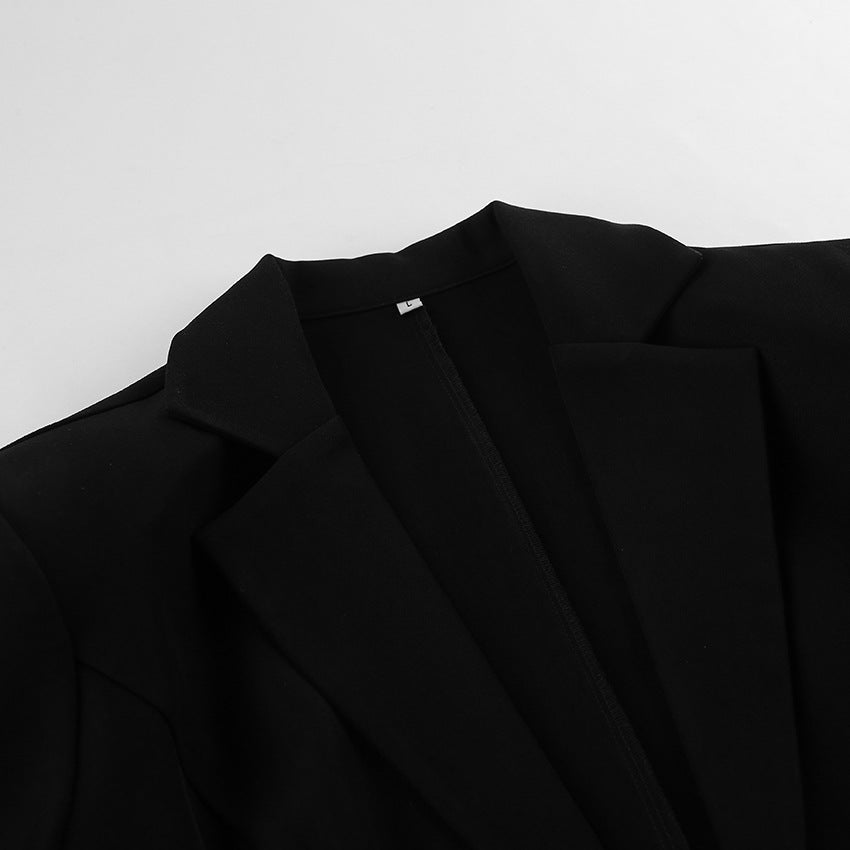 Black Lace - Trim Tailored Blazer - TayDiane