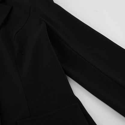 Black Lace - Trim Tailored Blazer - TayDiane