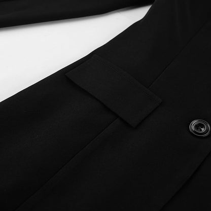 Black Lace - Trim Tailored Blazer - TayDiane