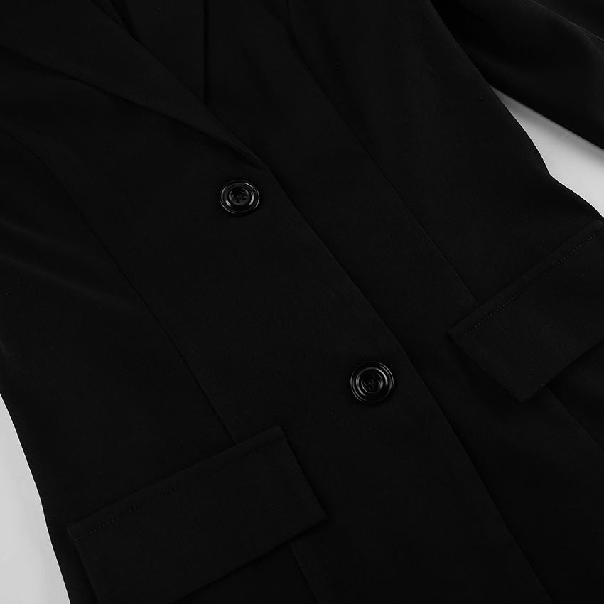 Black Lace - Trim Tailored Blazer - TayDiane