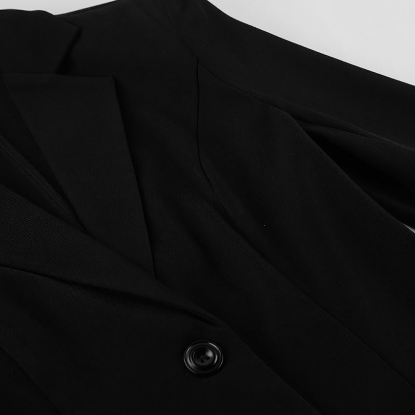 Black Lace - Trim Tailored Blazer - TayDiane