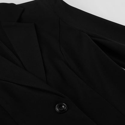 Black Lace - Trim Tailored Blazer - TayDiane