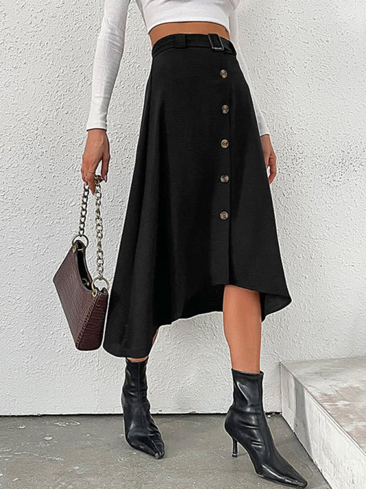 Black mid - length skirt - TayDiane