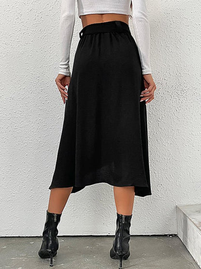 Black mid - length skirt - TayDiane