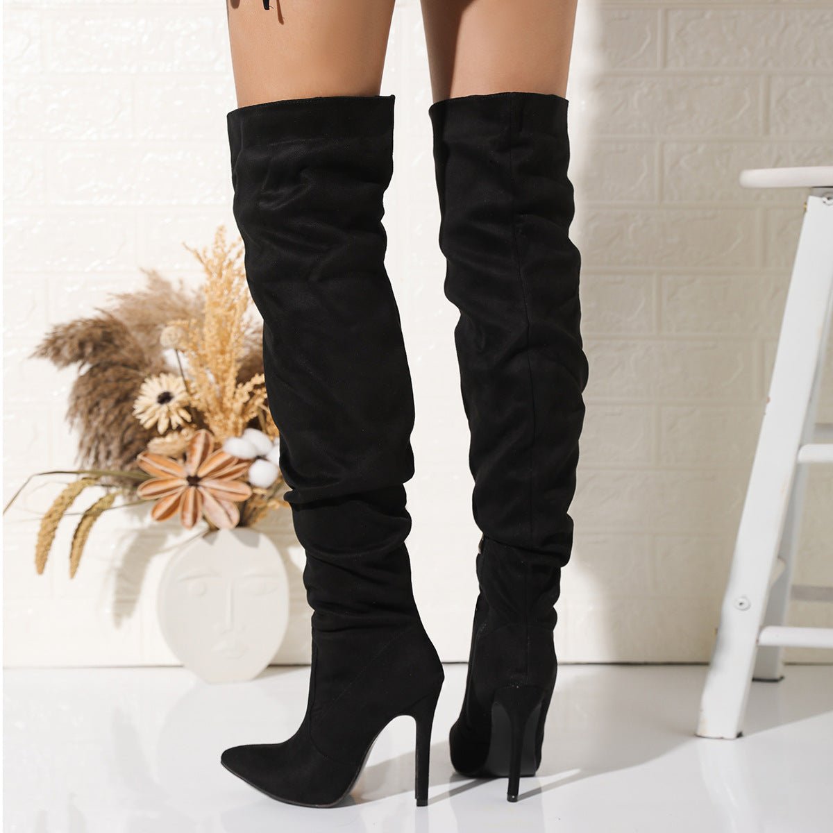 Black Over - The Knee Boots - TayDiane