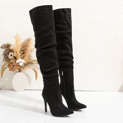 Black Over - The Knee Boots - TayDiane
