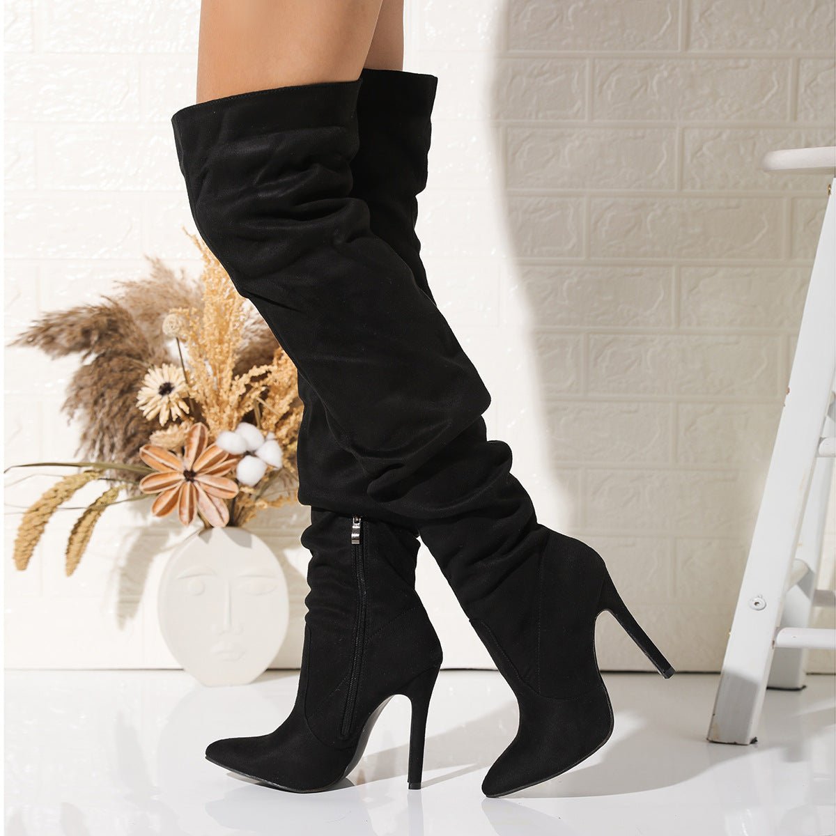Black Over - The Knee Boots - TayDiane