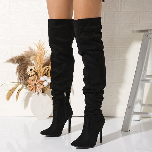 Black Over - The Knee Boots - TayDiane