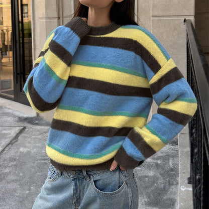 Bright Outlook Striped Sweater - Taydiane