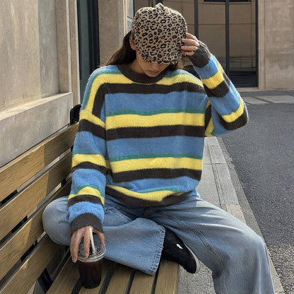 Bright Outlook Striped Sweater - Taydiane