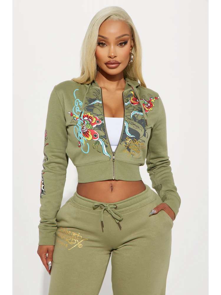 Butterfly Vibes Zip Hoodie & Jogger Set - TayDiane