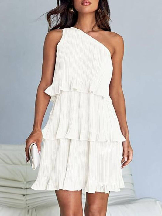 Ruffled Layered Mini Dress