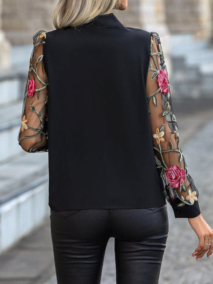 Blusa de manga larga con estampado floral