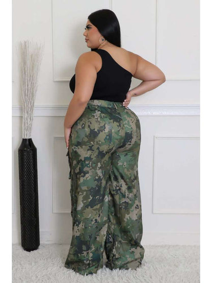 Camouflage Cargo Pants with Pocket Detail - TayDiane