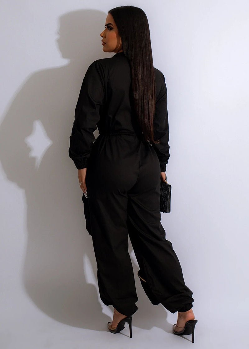 Cargo Overalls Metal Zipper Bread Bag Casual Trousers - TayDiane