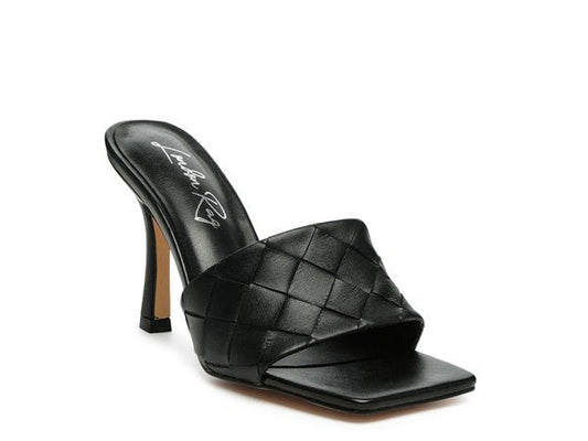 Carmen High Heeled Woven Square Toe Sandal - TayDiane