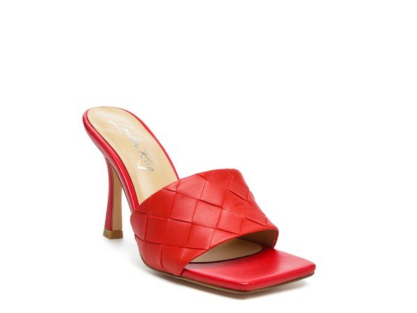 Carmen High Heeled Woven Square Toe Sandal - TayDiane