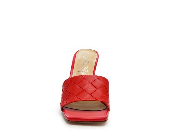 Carmen High Heeled Woven Square Toe Sandal - TayDiane