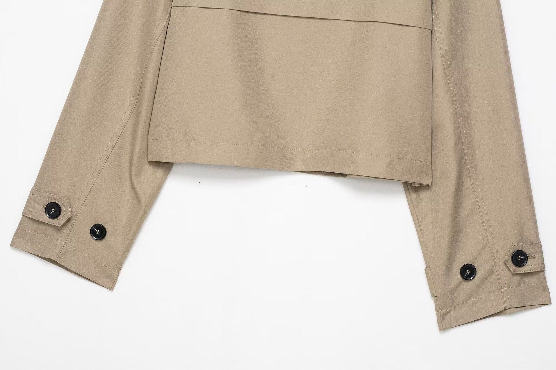 Casual Double Breasted Short Trench Coat - TayDiane