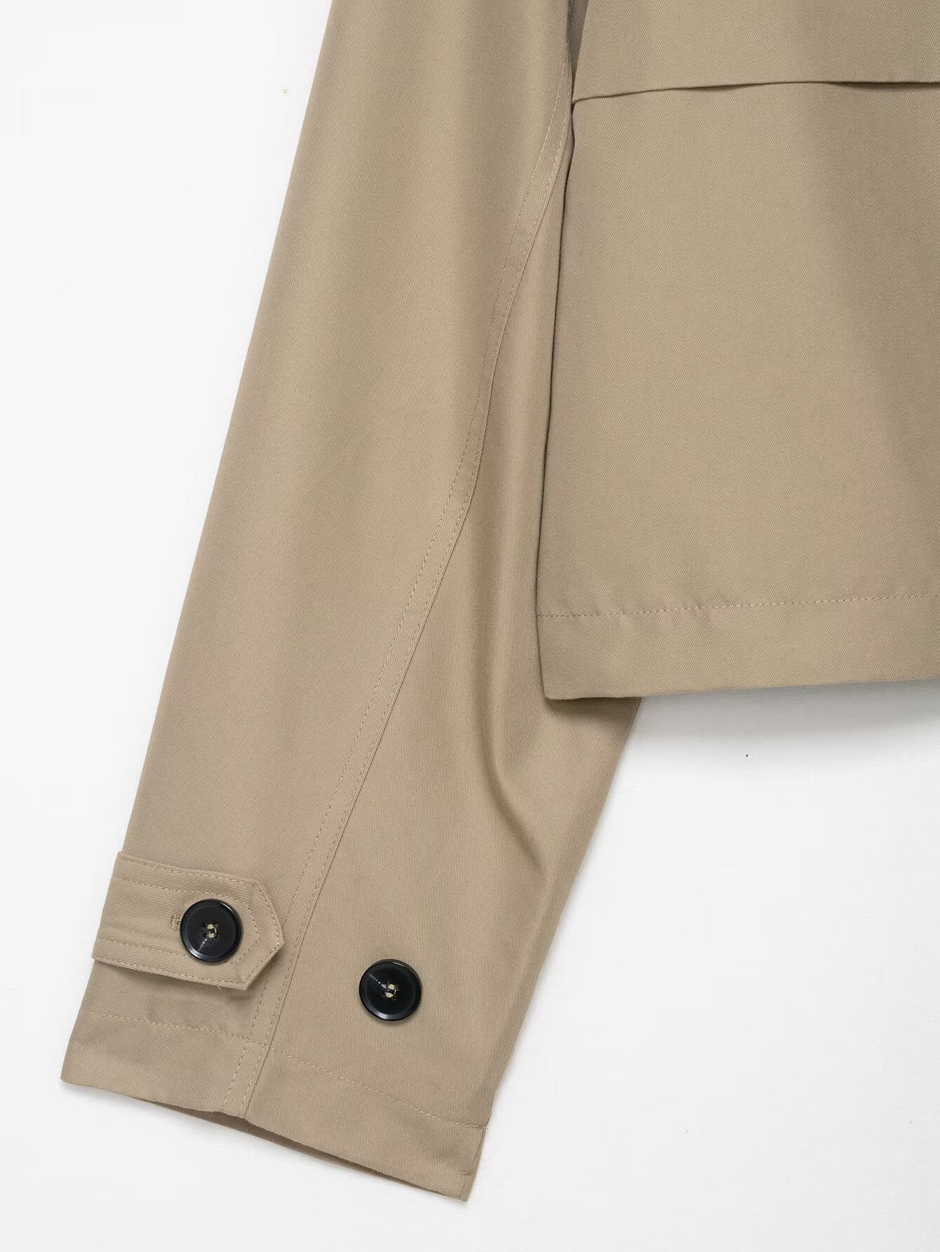 Casual Double Breasted Short Trench Coat - TayDiane