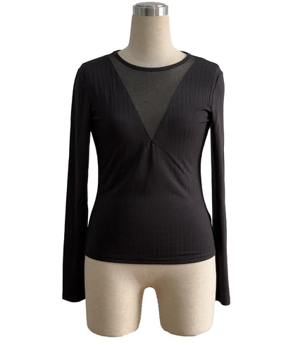 Casual Sheer Long Sleeve Top - TayDiane