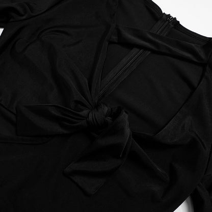 Chic Asymmetric Cutout Long Sleeve Jumpsuit - TayDiane