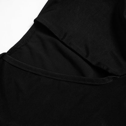 Chic Asymmetric Cutout Long Sleeve Jumpsuit - TayDiane