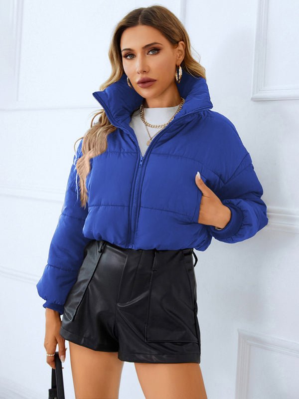 Chic Cropped Puffer Jacket - TayDiane