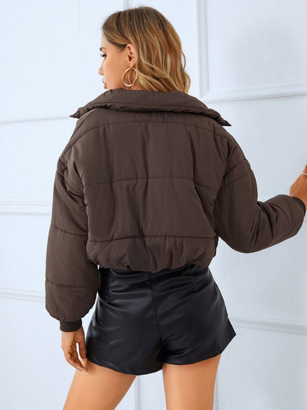 Chic Cropped Puffer Jacket - TayDiane