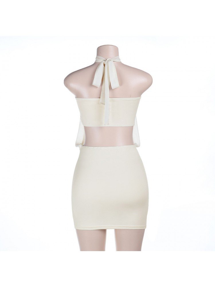 Chic Halter Neck Mini Dress - Taydiane