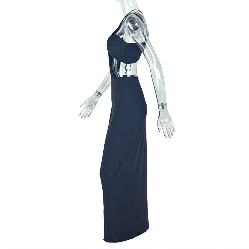Chic One - Shoulder Asymmetric Maxi Dress - TayDiane